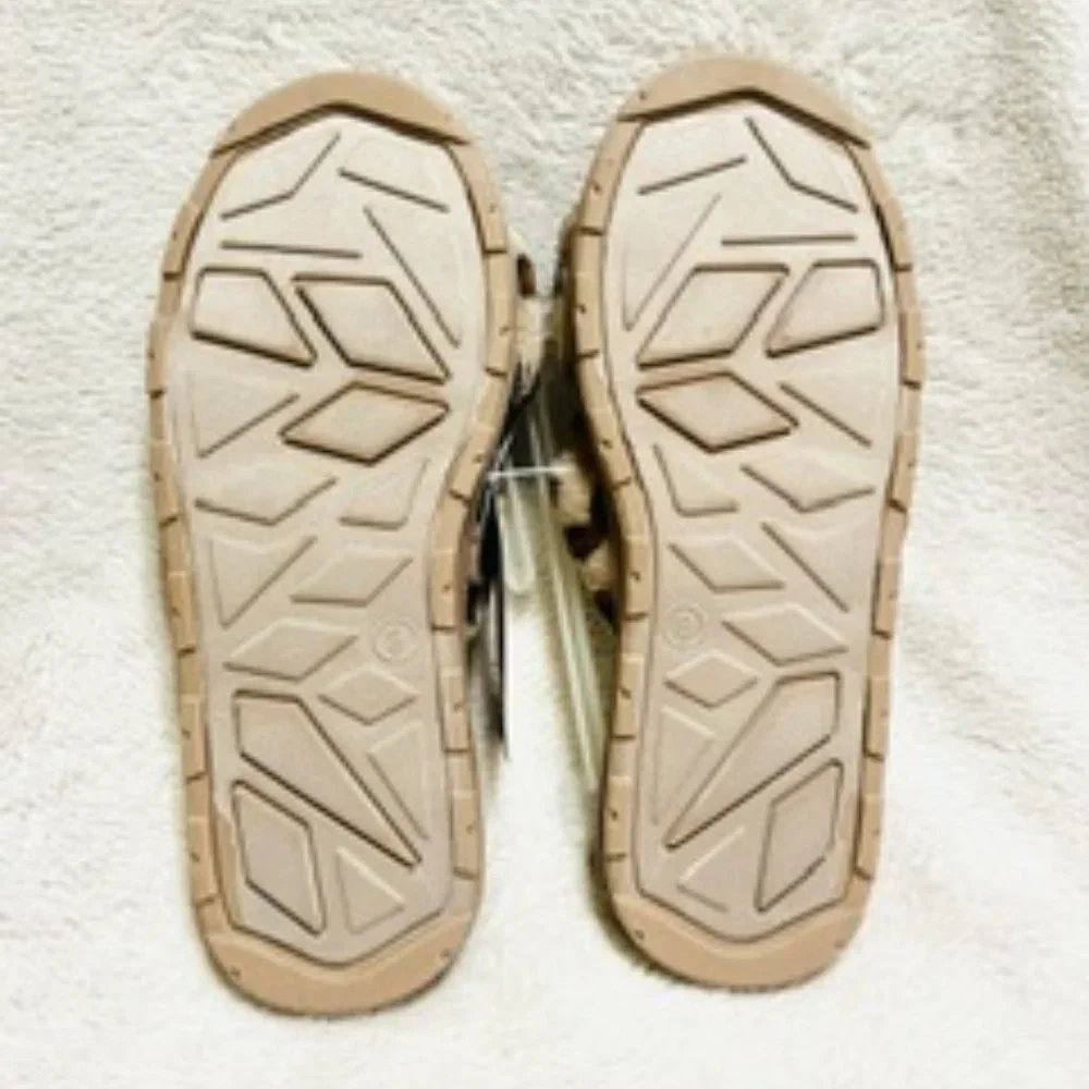 (NEW) Stars Above - Leopard Faux Fur Bed Slippers - Sizes Available 9, 10 - Picture 5 of 7